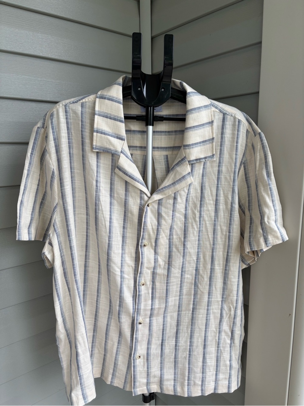 Sperry Premium Apparel Blue White Stripe Camp Shirt Men’s XXL